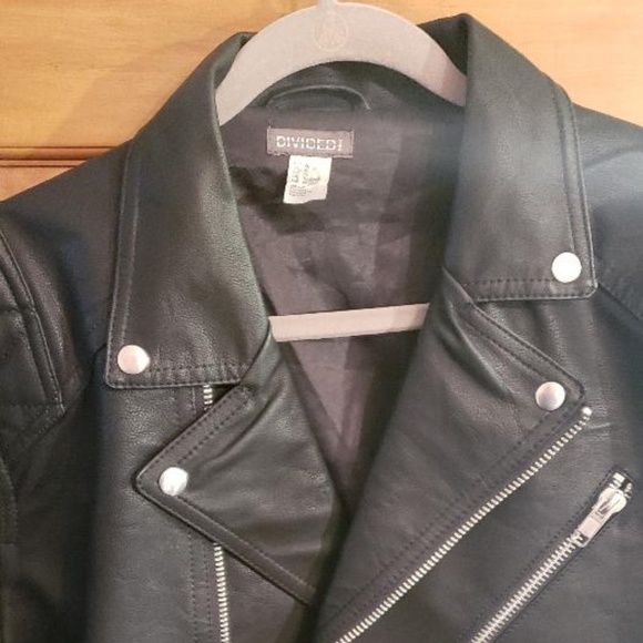 h&m divided leather jacket